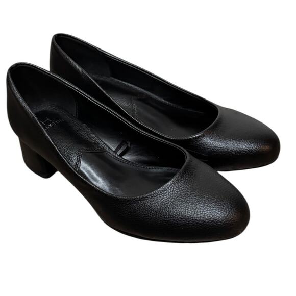 H By HALSTON DejaVu Black Dress Heeled Shoe SZ 7 - Picture 1 of 13